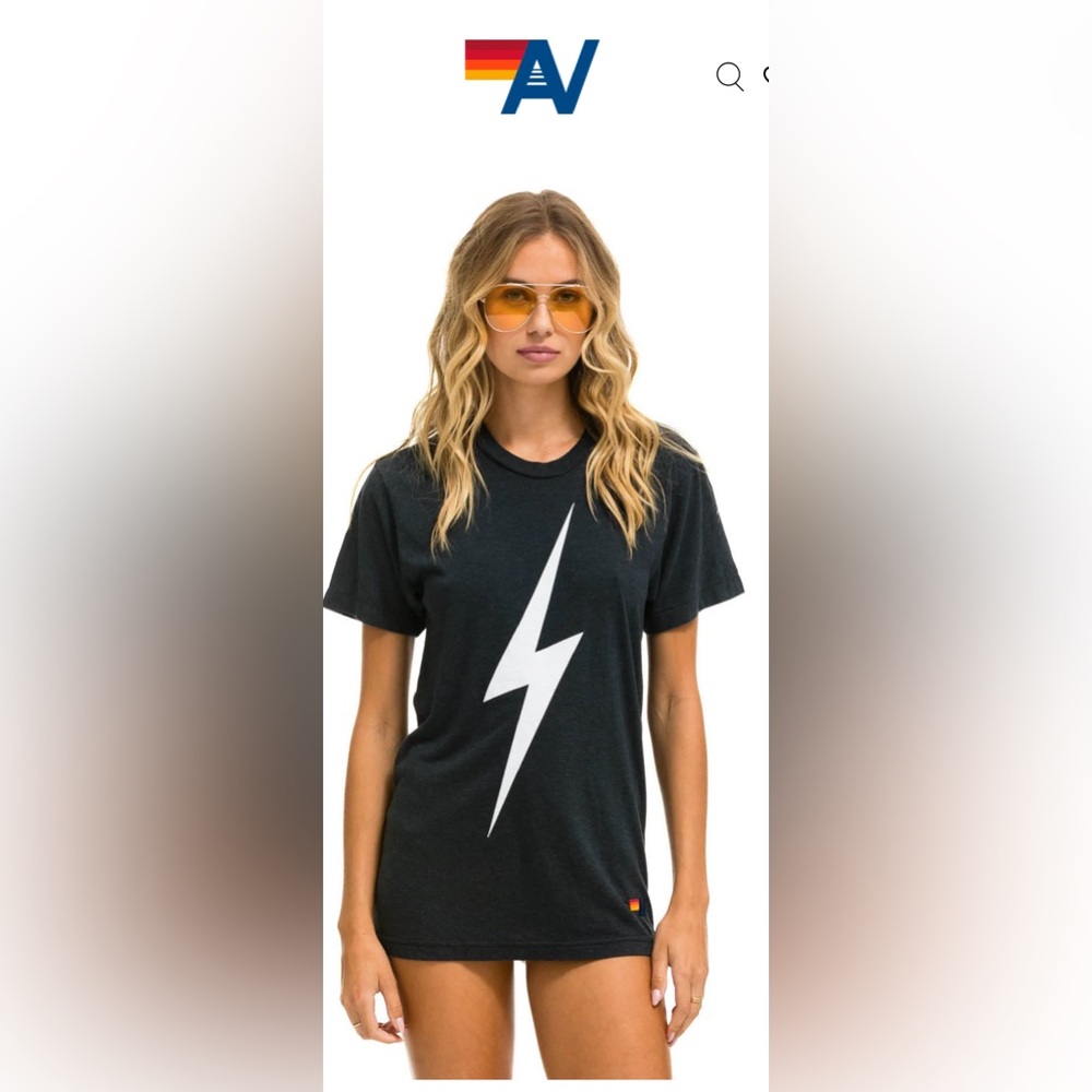 Unisex XXL Aviator Nation charcoal “Bolt” tee